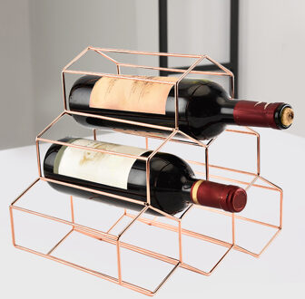 Fles Stapelbaar Stand Rack Bar Rvs Bijenkorf Vorm Home Decoraties Organizer Display Plank Wijnrek