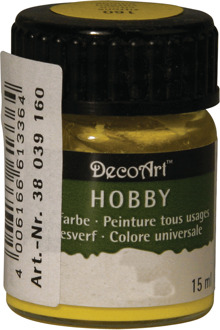 Flesje acrylverf geel 15 ml - Hobbyverf