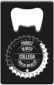 Flesopener Metaal - Beste Collega zilver