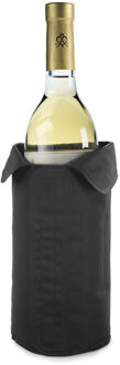 Flessenkoeler - koelhoes - zwart - wijn en champagne - 32x23 cm - klittenbandsluiting - koelelement