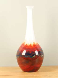 Flesvaas bol rood gevlamd, 52 cm
