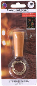 Flesverlichting kurk met lichtsnoer - gekleurd -LED - 80 cm- bottle lights - wijnfles