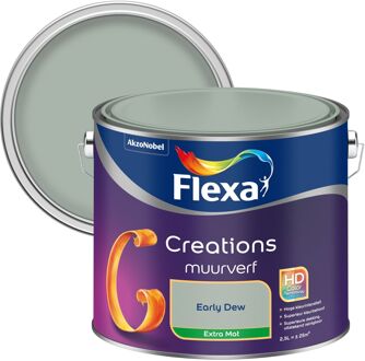 Flexa Creations - Muurverf Extra Mat - Early Dew- 2,5 liter Groen