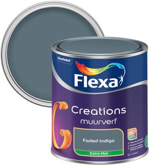 Flexa Creations Muurverf - Extra Mat - Faded Indigo - 1l