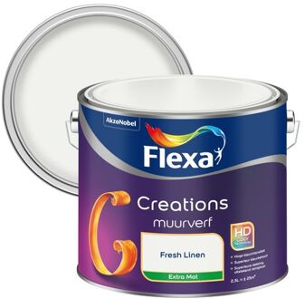 Flexa Creations - Muurverf Extra Mat - Fresh Linen - 2,5 liter Wit