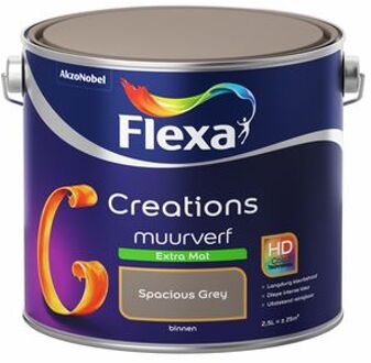 Flexa Creations - Muurverf Extra Mat - Spacious Grey - 2,5 liter Grijs
