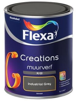 Flexa Creations - Muurverf Krijt - Industral Grey - 1 liter