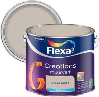 Flexa Creations Muurverf - Zijdeglans - Urban Taupe - 2,5l