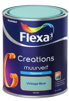 Flexa Creations - Muurverf Zijdemat - Vintage Blue - 1 liter
