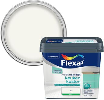 Flexa Houtlak Mooi Makkelijk Keukenkasten - Mat - Wit - 750ml