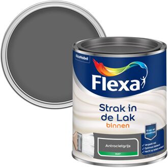 Flexa Houtlak Strak In De Lak - Mat - Antracietgrijs - 750ml