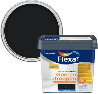 Flexa Mooi Makkelijk - Vloeren en Trappen - Mooi Zwart - 750 ml