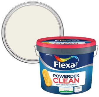 Flexa Powerdek - Clean - Reinigbare Muurverf - RAL 9010 / gebroken wit - 10 L