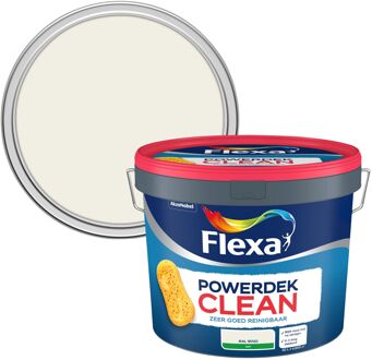 Flexa Powerdek - Clean - Reinigbare Muurverf - RAL 9010 / gebroken wit - 10 L