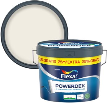Flexa Powerdek Muurverf - Mat - Gebroken Wit / Ral 9010 - 12,5l