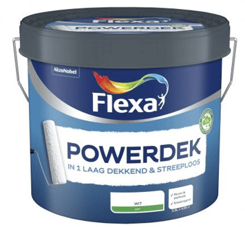 Flexa Powerdek Muurverf - Muren & Plafonds - Stralend Wit - 2,5 liter