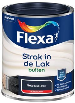 Flexa Strak In De Lak Hoogglans - Buitenverf - Geldersblauw - 0,75 liter