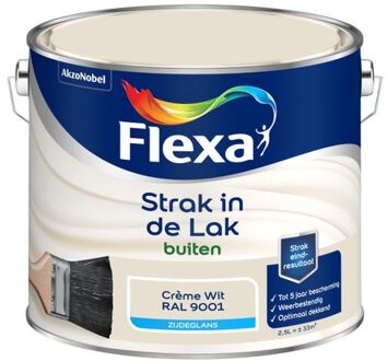Flexa Strak In De Lak Zijdeglans - Buitenverf - Crème - 2,5 liter