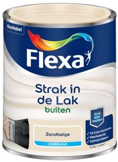 Flexa Strak In De Lak Zijdeglans - Buitenverf - Zandbeige - 0,75 liter