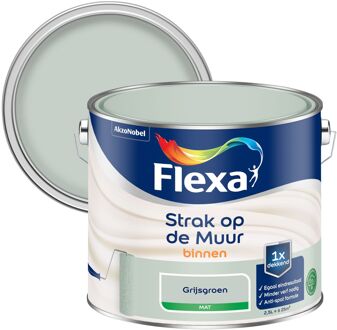 Flexa Strak Op De Muur Muurverf - Mat - Grijsgroen - 2,5l