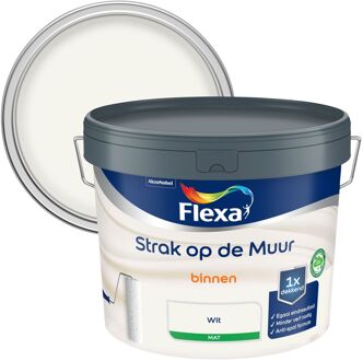 Flexa Strak Op De Muur Muurverf - Mat - Wit - 10l