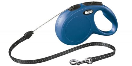 Flexi New Classic Koord - Hondenriem - Blauw - S - 8 m - (<12 kg)