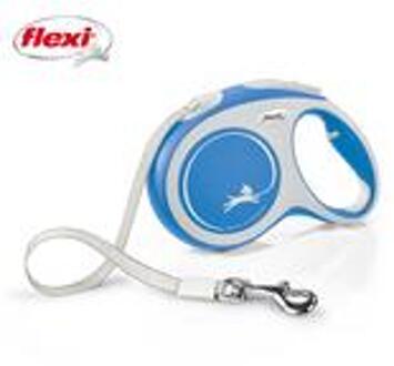 Flexi New Comfort Tape  - Hondenriem - Blauw - L - 5 m - (<50 kg)