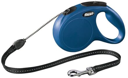 Flexi rollijn Classic Cord hond 5 meter synthetisch blauw