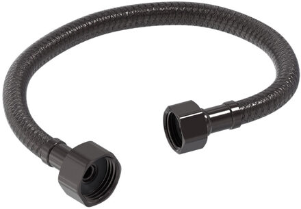 Flexibele Aansluitslang MAY 30 cm G1/2" x G3/8" Aansluiting Geborsteld Carbon Black PVD Gunmetal