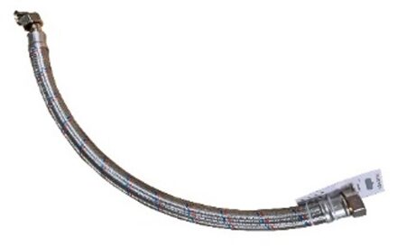 Flexibele aansluitslang voor radiateur, 1"IT x 750 mm x 1"IT, eenzijdig 90° hoek - 986287555