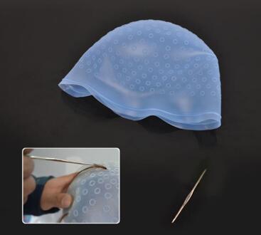 Flexibele Blauw Salon Siliconen Haarkleur Coloring Highlighting Dye Cap Haarkleur Styling Gereedschappen voor Haarverlenging