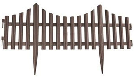 Flexibele borderrand - hekje - 60 cm - bruin - kunststof