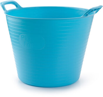 Flexibele emmer/kuip - blauw - 42L - kunststof - rond - 38 x 45 cm