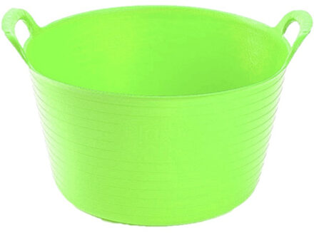 Flexibele emmer/kuip - groen - kunststof - rond - 56 liter - 60 x 53 x 38 cm - wasmand