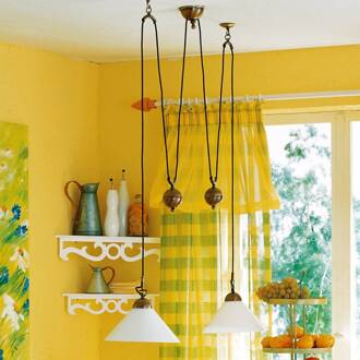 Flexibele hanglamp ANNO met opaalglas wit