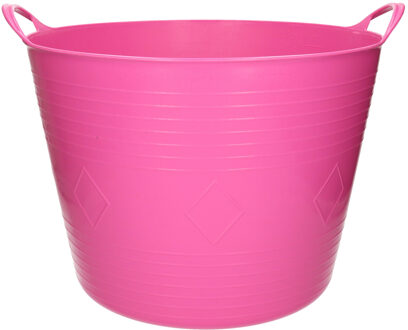 Flexibele kuip - 40 liter - roze - kunststof - D45 cm - emmer - wasmand - Wasmanden