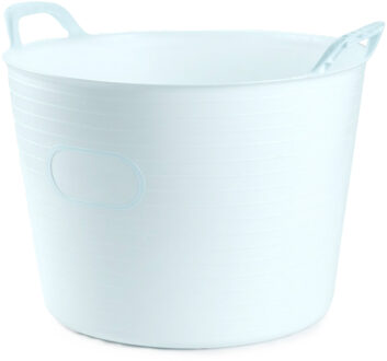 Flexibele kuip of emmer - ijsblauw - 42 liter - stevig kunststof - 45 x 38 cm