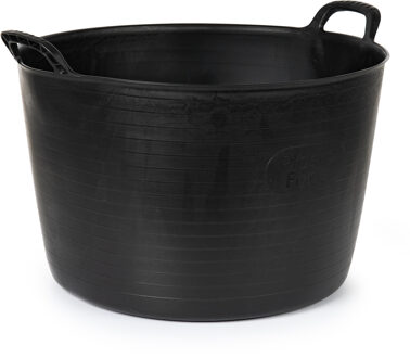 Flexibele kuip of emmer - zwart - 75 liter - stevig kunststof - 58 x 55 cm - Extra groot