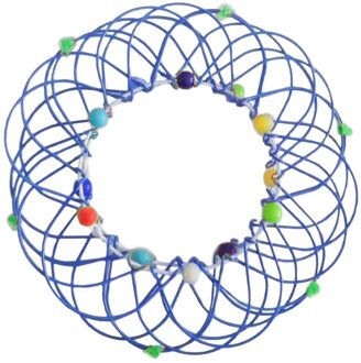 Flexibele Mand Fidget-Speelgoed Ijzer-Ring Decompressie Decompressie Flexibele Mand Zacht Staal Magic Ijzeren Ring Ornament Juguetes blauw