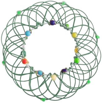 Flexibele Mand Fidget-Speelgoed Ijzer-Ring Decompressie Decompressie Flexibele Mand Zacht Staal Magic Ijzeren Ring Ornament Juguetes groen