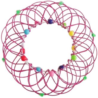 Flexibele Mand Fidget-Speelgoed Ijzer-Ring Decompressie Decompressie Flexibele Mand Zacht Staal Magic Ijzeren Ring Ornament Juguetes rood