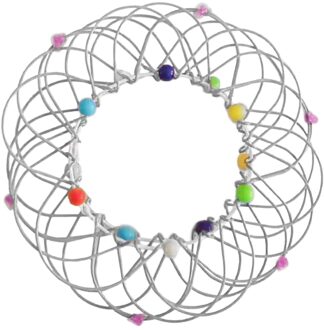 Flexibele Mand Fidget-Speelgoed Ijzer-Ring Decompressie Decompressie Flexibele Mand Zacht Staal Magic Ijzeren Ring Ornament Juguetes zilver