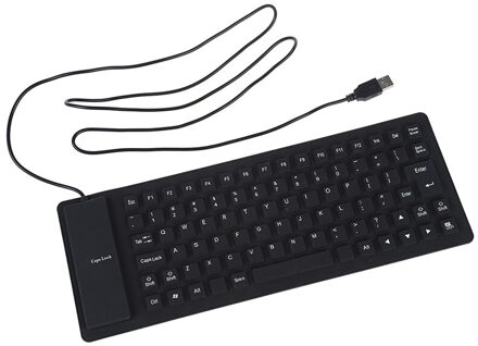 Flexibele Opvouwbaar Usb Keyboard Wasbare Black Sterke En Stille Toetsenbord
