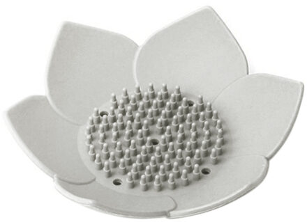 Flexibele Siliconen Platen Lotus Bloem Douche Bad Lade Zeepkist Zeepbakje Opslag Afvoer Zeep Houder Zeep Saver Badkamer Gadgets wit