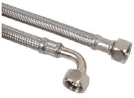 Flexibele slang voor spoeltank, 3/8"H x 200 mm x 3/8"IT, eenzijdig 90° hoek - 98628405