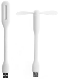 Flexibele Usb Ventilator Usb Led Licht Lamp Voor Macbook Laptop Notebook Pc Power Bank 4N2502-W