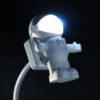 Flexibele Usb Wit Astronaut Buis Draagbare Led Nachtlampje 5V Lamp Voor Computer Laptop Pc Notebook Lezen Thuis Decoratie