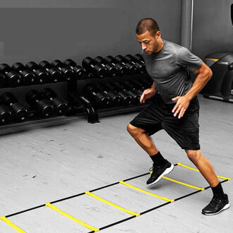 Flexibiliteit Agility Ladder Nylon Band Springen Ladder Speed Training Fitness Trap Ladder Voetbal Training Energie Ladder 4M 8Rung