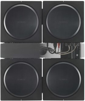 Flexson FLXSAWX4WM1021 SONOS AMP MUURBEUGEL VOOR 4 AMPS Audio muurbeugel Zwart