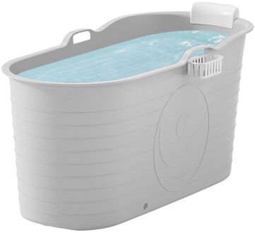 FlinQ Bath Bucket XXL - Incl Massagefunctie - 200L - Grijs